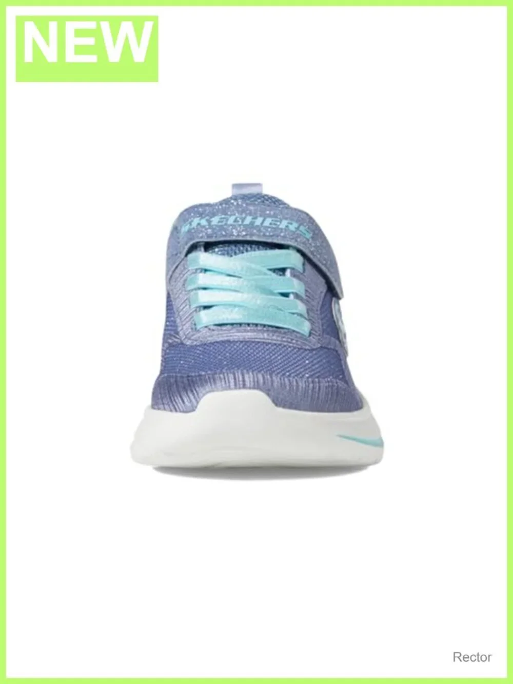 Girls Skechers Wave 92 Sneaker Sparkle Mesh Adaptive Closure